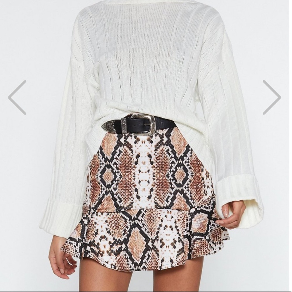 Snake print skirt
